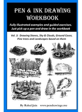 预订 Pen & Ink Drawing Workbook vol 3: Learn to Draw Pleasing Pen & Ink Landscapes: 9781717430069