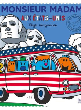 现货法语版 奇先生妙小姐看世界：美国 Le tour du monde Les Monsieur Madame aux Etats-Unis 儿童启蒙 法语学习