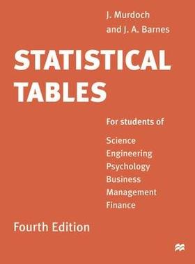 [预订]Statistical Tables 9780333558591