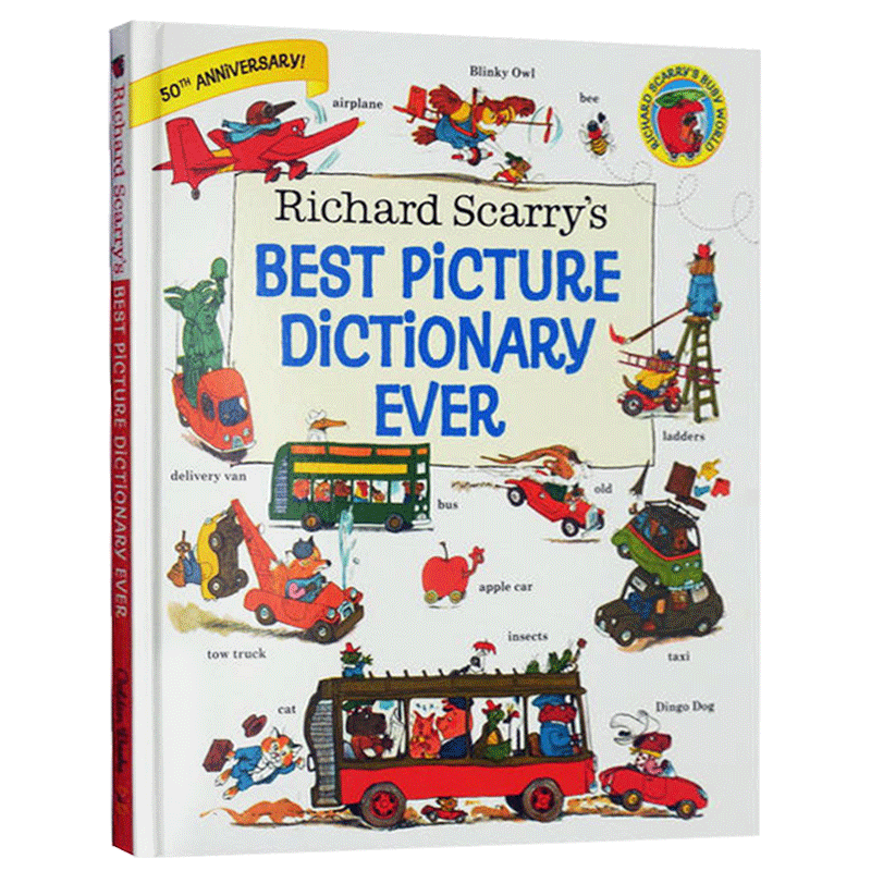 英文原版 斯凯瑞儿童图片词典 精装 Richard Scarry's Best Picture Dictionary Ever进口原版