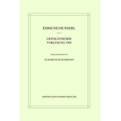 预订 Urteilstheorie Vorlesung 1905: 9789401039444
