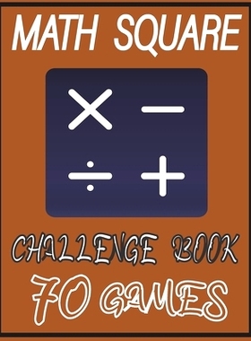 预订 Math Square Challenge Book 70 Games: 8.5x11 inch-122 pages: 9798725152951