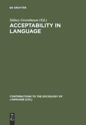 【预订】Acceptability in Language 9789027976239