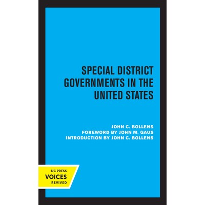 预订 Special District Governments in the United States: 9780520360358