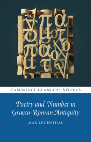 and Number Antiquity 预订 9781009124171 Roman Poetry Graeco