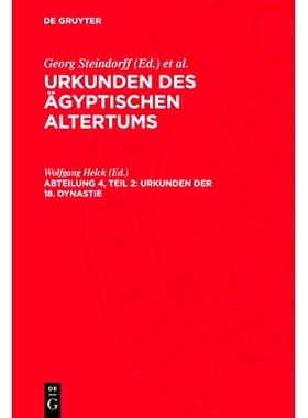 预订 Urkunden der 18. Dynastie: Übersetzung zu den Heften 17–22: 9783112753682