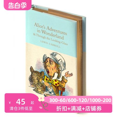 英文原版爱丽丝梦游仙境 奇遇记精装收藏Collectors Library系列Alice's Adventures in Wonderland & Through the Looking 小金书