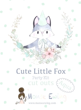 预订 Cute Little Fox Aqua: Party Kit cut outs: 9798870397290