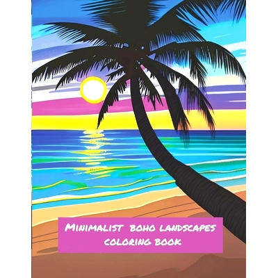 预订 Minimalist Boho Landscapes Coloring Book: 40 * in different styles, coloring book for adults and young