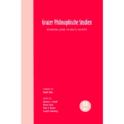 预订 Grazer Philosophische Studien, Vol. 88 – 2013: International Journal for Analytic Philosophy 格拉茨philosophische