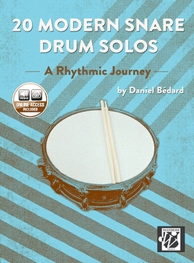 预订 20 Modern Snare Drum Solos: A Rhythmic Journey, Book & Online Audio: 9781470670856
