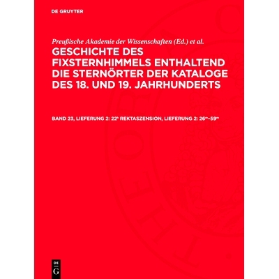 预订 22h Rektaszension, Lieferung 2: 26m–59m: 9783112701980