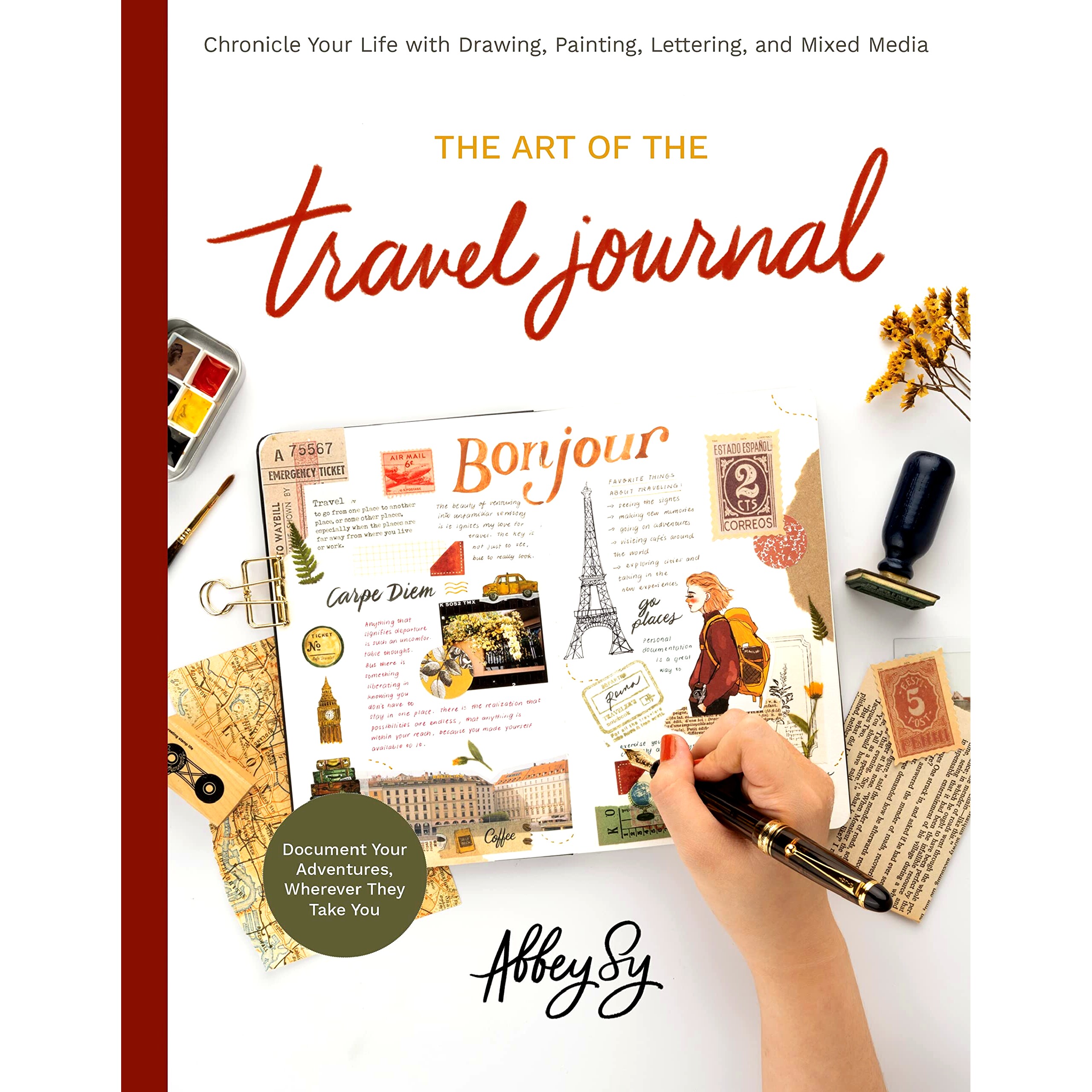 现货 旅行日志的艺术 手帐英文字体设计 Abbey Sy 水彩插画 英文原版 The Art of the Travel Journal