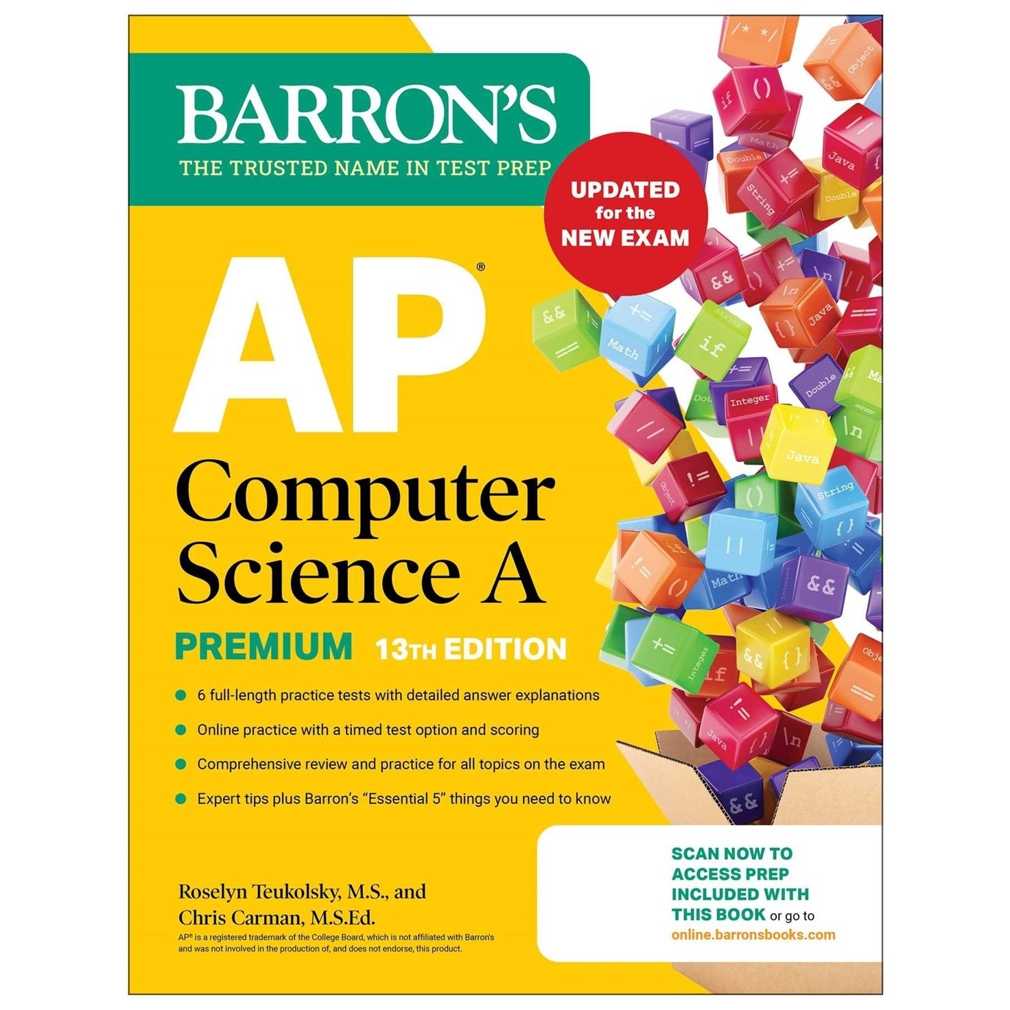 预售 巴朗AP计算机科学A（高级版） 第13版 备考指南 英文原版  AP Computer Science A Premium, 13th Edition