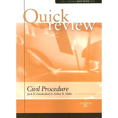 预订 Sum and Substance Quick Review on Civil Procedure Miller和Friedenthal’的民事诉讼程序主旨与要点，第七版: 9780314191
