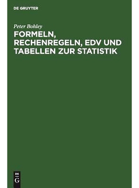 预订 Formeln, Rechenregeln, EDV und Tabellen zur Statistik: 9783486246384
