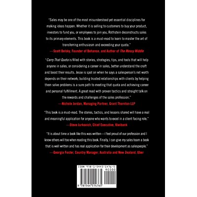 预订 Carry That Quota: Sales Tactics and Stories By the Rep For the Rep: 9781544514765