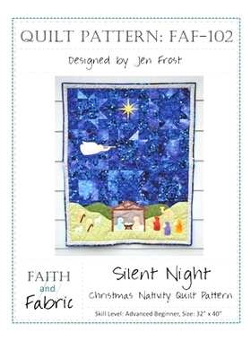 预订 Silent Night: Christmas Nativity Quilt Pattern: 9781536880076