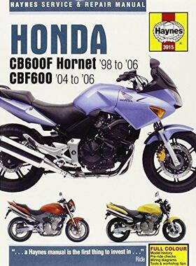 [预订]Honda CB600F Hornet & CBF600 (98 - 06) Haynes Repair Manual 9780857339409