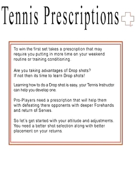 预订 Tennis Prescriptions: Advanced players need to work on deeper Forehands, Closing out points faster.: 9781496181695