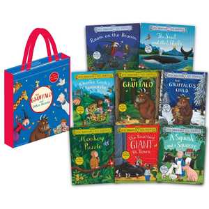 朱莉娅唐纳森绘本8册套装 含音频二维码 有声读物 英文原版 咕噜牛 小房子变大房子 小海螺和大鲸鱼 Julia Donaldson 8-book Pack