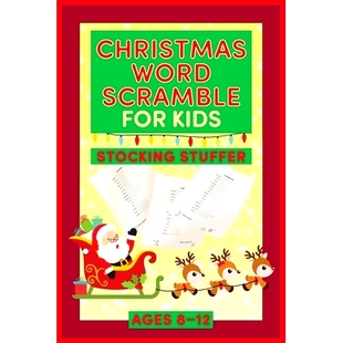 Ages Scramble Kids for 9798865702115 Stocking Holiday Children 预订 Stuffer Christmas Word