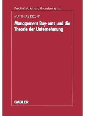 预订 Management-Buyouts und die Theorie der Unternehmung: 9783409144056