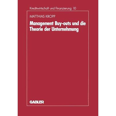 预订 Management-Buyouts und die Theorie der Unternehmung: 9783409144056