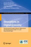 【预订】Innovations in Digital Economy: Third International Scientific Confe 9783031149849