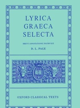 【预订】Lyrica Graeca Selecta