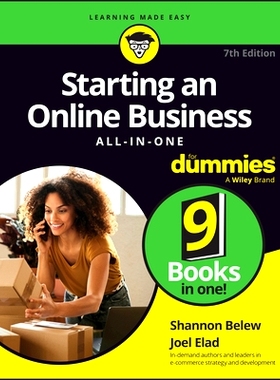 预订 Starting An Online Business All-In-One for Dummies, 7th Edition 启动在线业务多合一达人迷，第 7 版: 9781394271085