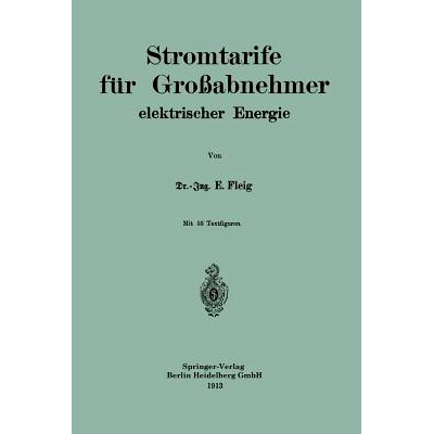 预订 Stromtarife für Großabnehmer elektrischer Energie: 9783662230435