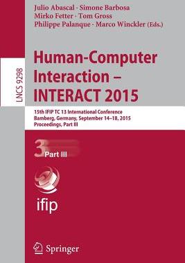 【预订】Human-Computer Interaction – INTERACT 2015