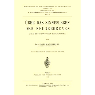 Sinnesleben des Experimenten Über 9783642504969 Physiologischen das Nach 预订 Neugeborenen