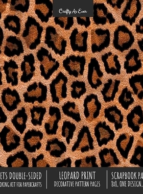预订 Leopard Print Scrapbook Paper Pad 8x8 Scrapbooking Kit for Cardmaking Gifts, DIY Crafts, Printmaking, Papercrafts,