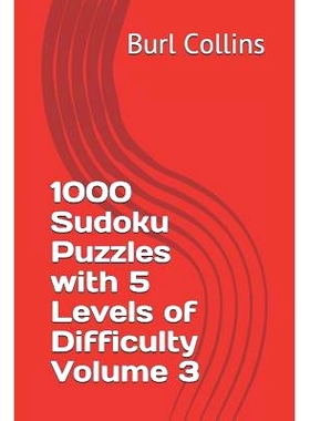 预订 1000 Sudoku Puzzles with 5 Levels of Difficulty Volume 3: 9781730738210