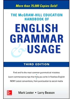 现货 McGraw-Hill Education Handbook of English Grammar & Usage: 9781260121674