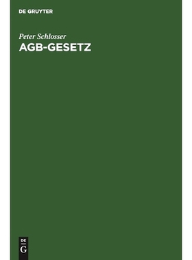预订 AGB-Gesetz: 9783112418512