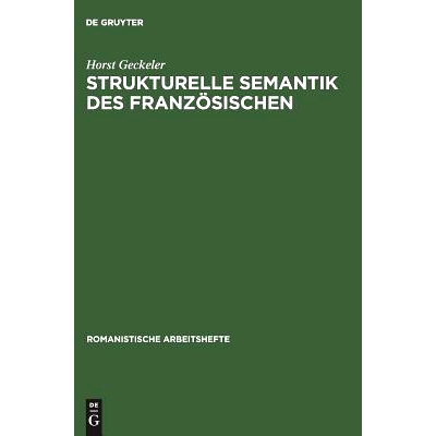 预订 Strukturelle Semantik des Französischen: 9783484500679