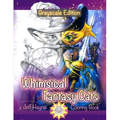 预订 Whimsical Fantasy Cats: Greyscale Edition: 9781700160881