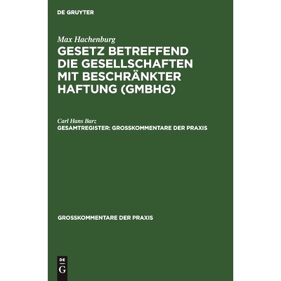 预订 BARZ: HACHENBURG GMBH GESAMTREGISTER 7A GK: 9783112310076