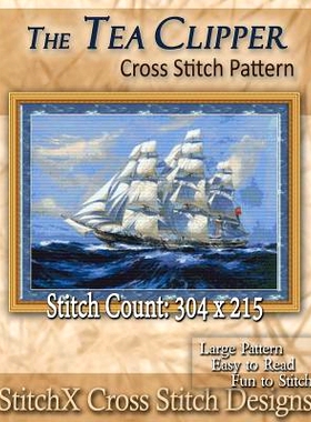 预订 The Tea Clipper Cross Stitch Pattern: 9781500159153