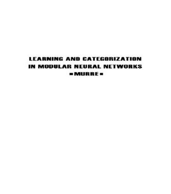 【预订】Learning and Categorization in Modular Neural Networks