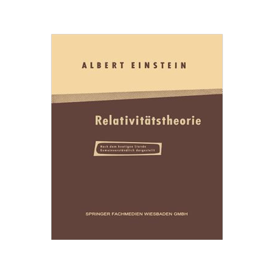 预订 Über die Spezielle und Allgemeine Relativitätstheorie