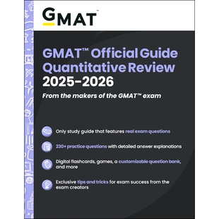 现货 Gmat Official Guide Quantitative Review 2025-2026: Book + Online Question Bank 研究生管理专业入学考试定量复习官方指