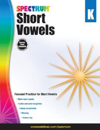 Spectrum Short Vowels, Grade K 英文原版 Spectrum 短元音，幼儿园