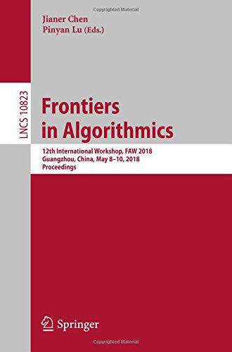 【预售】Frontiers in Algorithmics