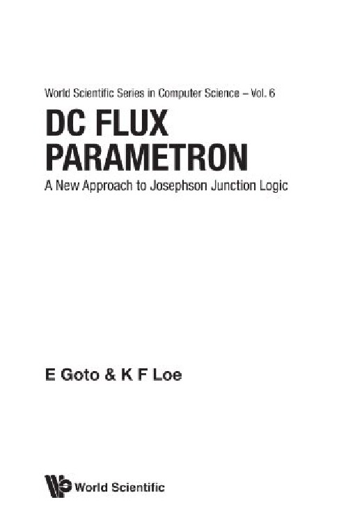 【预订】Dc Flux Parametron