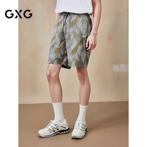 GXG男装 商场同款迷彩设计短裤户外运动裤25年夏季新品G25X222023