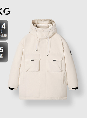【A】GXG男装商场同款工装中长款羽绒服男通勤24冬新品G24XY24026